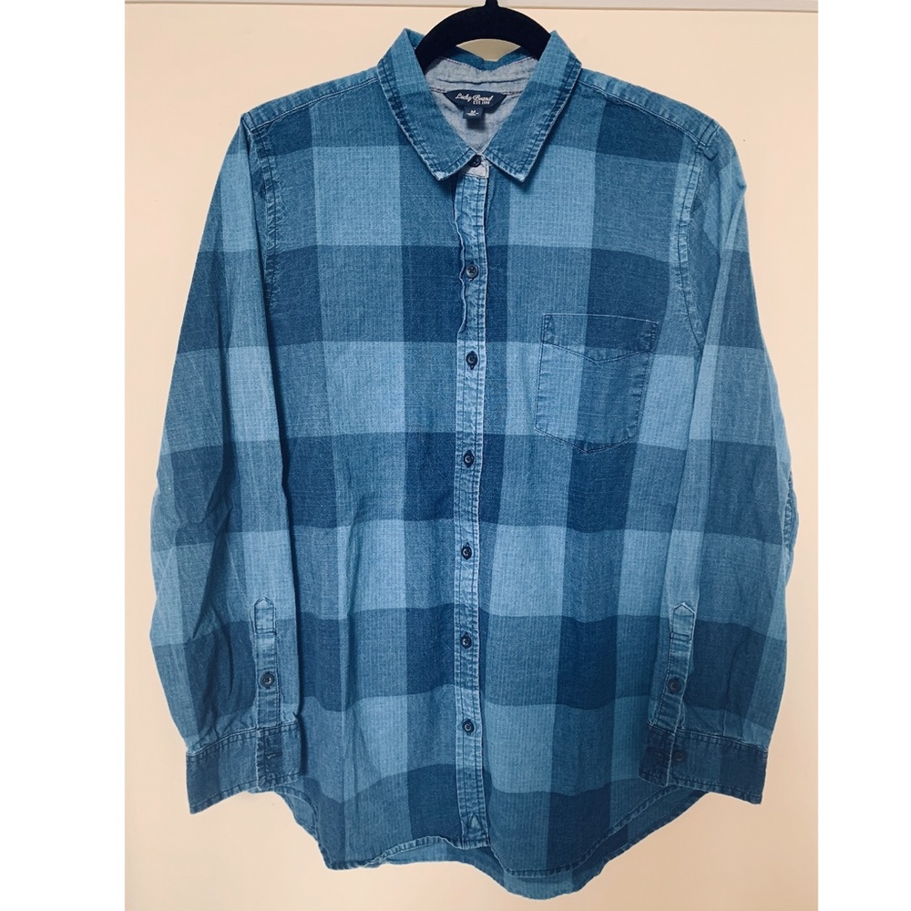 Skylight Plaid Button Down Top - image 5